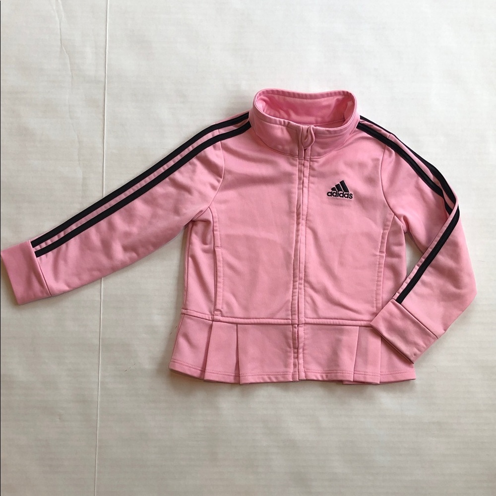 Adidas Girl’s Pink Peplum Jacket Size 24M